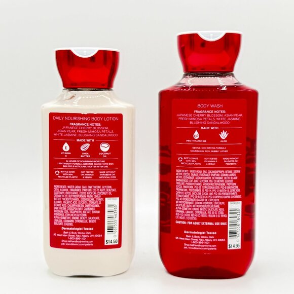 Japanese Cherry Blossom Bath & Body Works Duo Set Lotion and Shower Gel - Picture 2 of 4